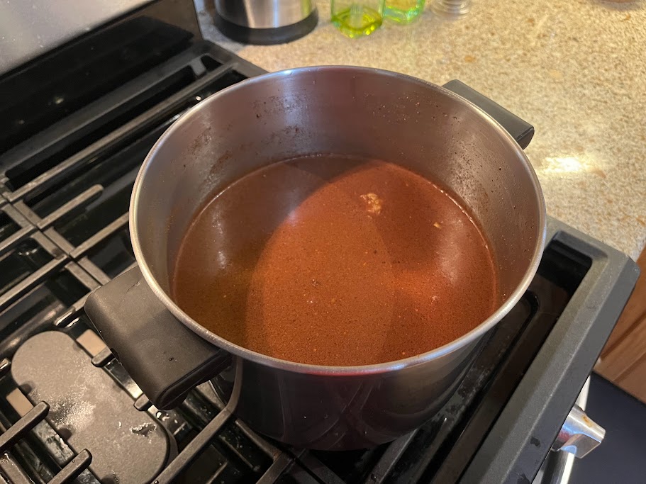 Mixed spices simmer safely